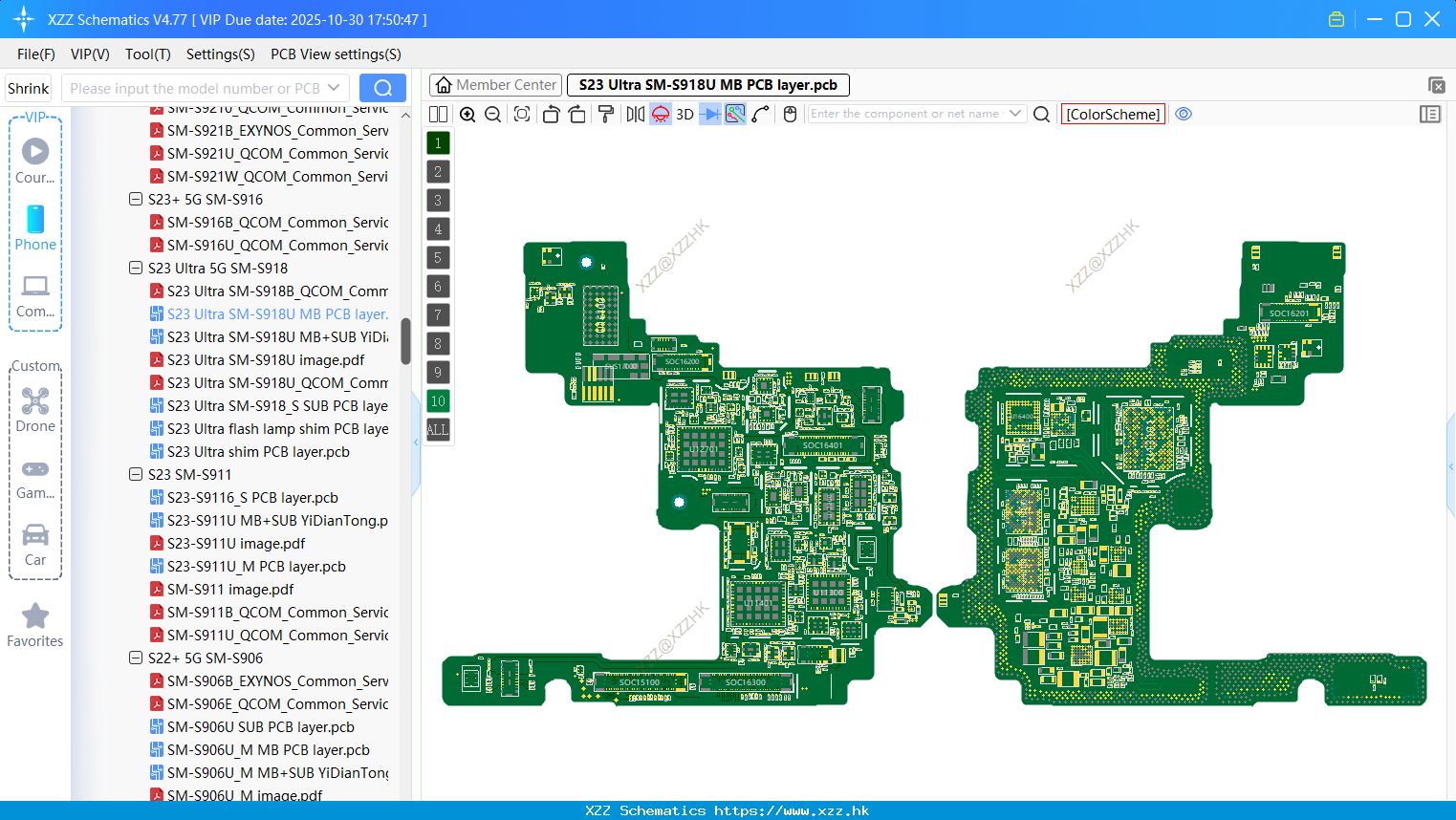 Samsung S23 Ultra SM-S918U MB PCB Layer